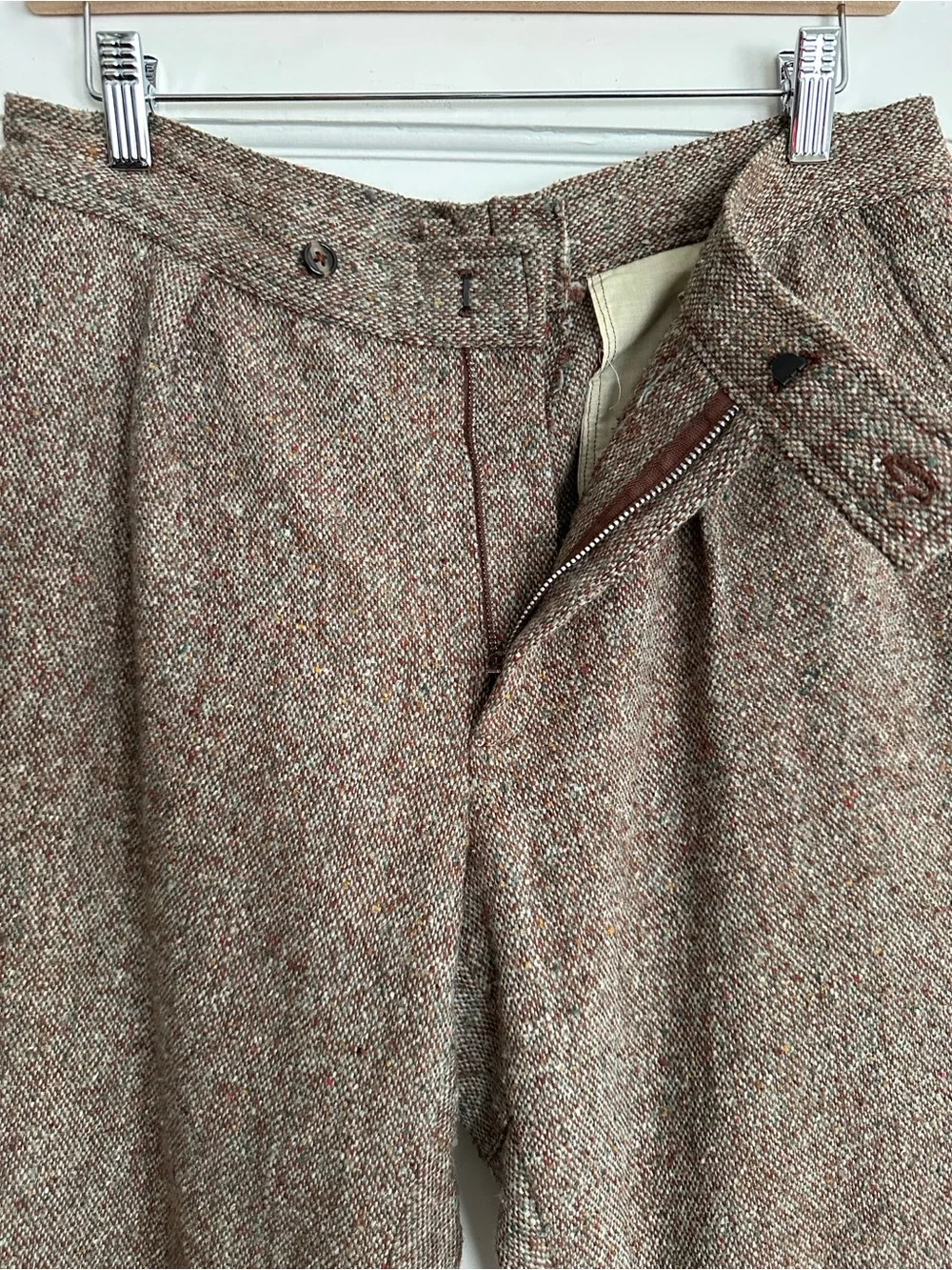 Vintage 50s Wool Tweed Knickerbocker Plus Fours Golf Pants Talon Zip 30 Waist